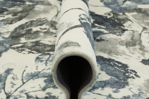 Dywan Liście Szaro-Granatowe akwarela