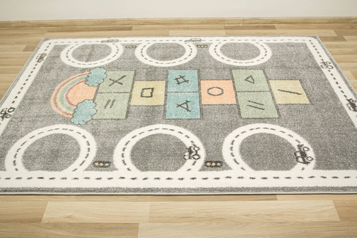Dywan Dziecięcy Lima C260C l.grey/cream Uliczki klasy Szary Zielony