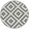 Szary Okrągły Dywan Romby