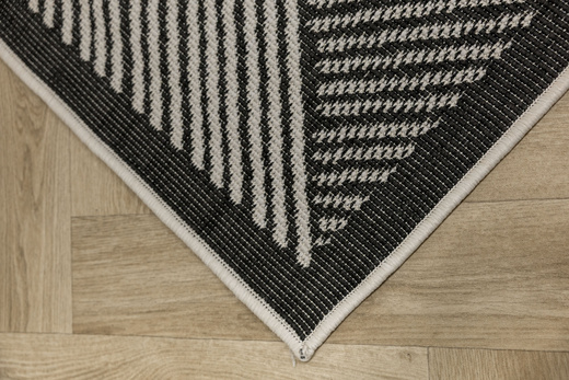 Dywan Dwustronny Sznurkowy Brussels 205942/10120 Night Antracyt Szary Trójkąty Outdoor