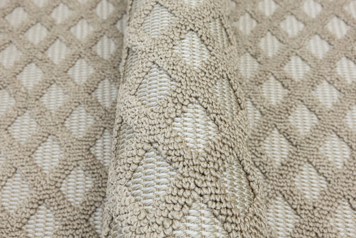 Dywan Milano 027 vizon/beige Beż Krem Romby Frędzelki