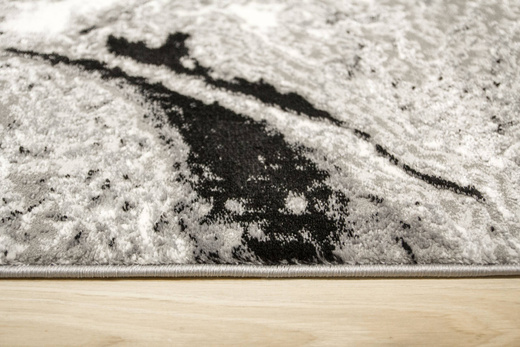 Lśniący Dywan Allora Plus E844A grey Szary Czarny Marmur Beton