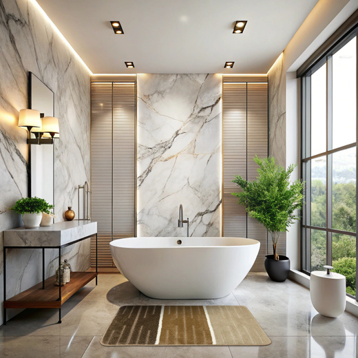 Dywanik Łazienkowy Como Beige Beżowy Krem Pasy