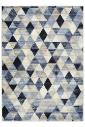 Dywan Victoria 9592A blue/beige Trójkąty Niebieski Krem Beż
