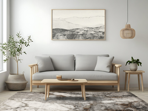 Dywan Ponte N844A l.grey/d.grey Szary Brąz Marmur