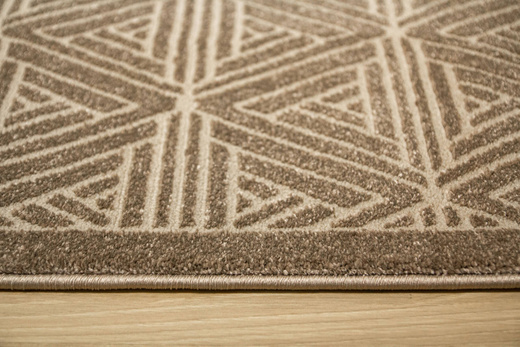 Dywan Teno F0336 Brown Geometria Trójkąty Brąz Beż