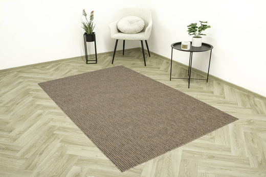 Dywan Pętelkowy Genewa 91 Beż Brąz Melanż Gruby Splot Prążki