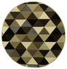 Okrągły Dywan Luna ch luna 503430/97911 trójkąty brąz