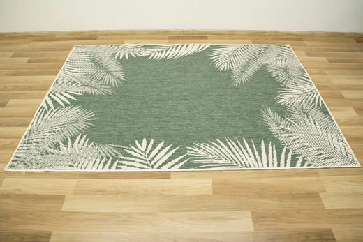 Dywan Dwustronny Sznurkowy Brussels 205183/10520 green liście palmy Outdoor