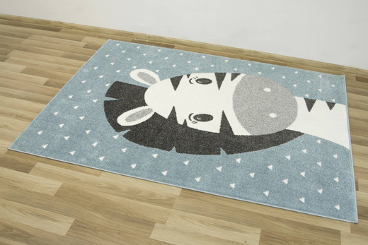 Dywan Dziecięcy Lima C885A blue/cream Zebra Turkus Krem Szary