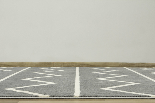 Dywan Karof 6062A white/grey 34 Szary Krem Zygzaki