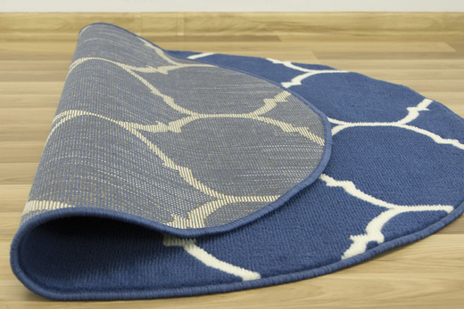 Okrągły Dywan Luna 502682/94955 Niebieski Jeansowy Granat