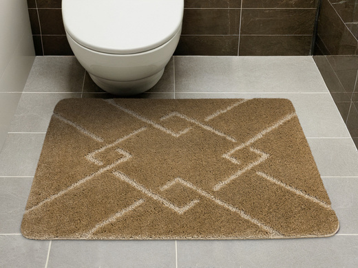 Dywanik Łazienkowy Antypoślizgowy Moreno Beige Beż Romby