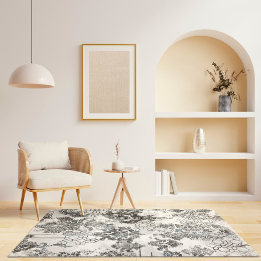 Dywan Argent 14721 U11 Blue Krem Szery Niebieski Ornament