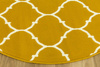 Okrągły Dywan Luna 502682/89955 mustard Musztardowo Kremowy