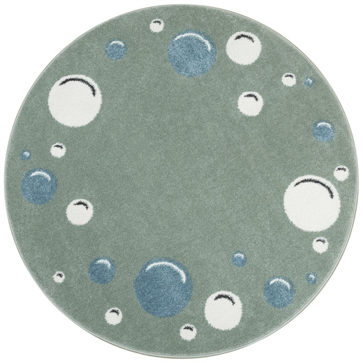 Okrągły Dywan Lima M041A green/cream Zieony Krem Banieczki