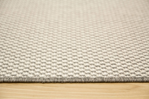 Dywan Dwustronny Sznurkowy Brussels 205150/10010 Silver Kratka Szary Krem Outdoor