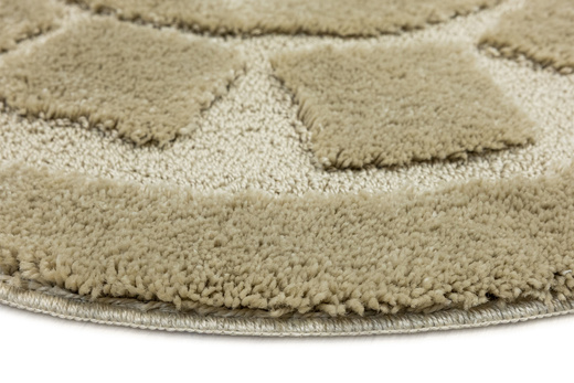 Dywanik Okrągły Łazienkowy Antypoślizgowy Ocean Light Beige Jasny Beż