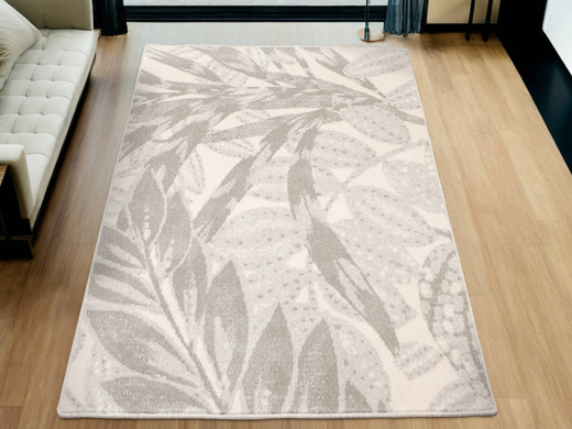 Wełniany Dywan Isfahan-M Zamio Popielaty Wełna Liście Palm