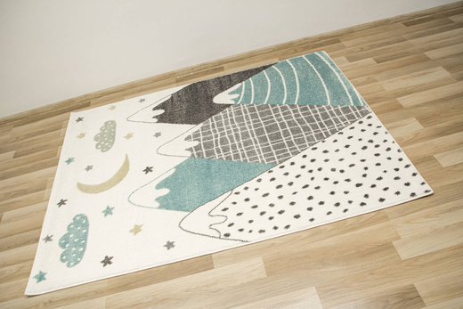 Dywan Dziecięcy Lima G761A cream/blue Góry Krem Turkus
