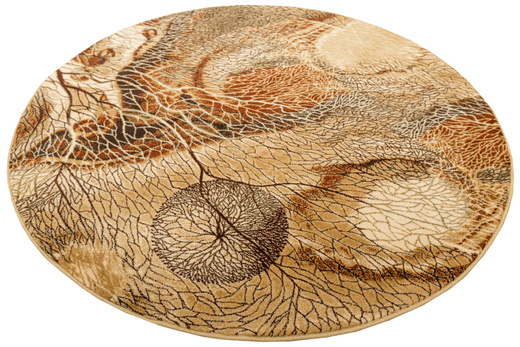 Okrągły Wełniany Dywan Isfahan Bellona Bursztyn