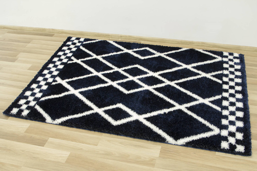 Dywan Boho 656 navy blue/cream Granatowy Romby