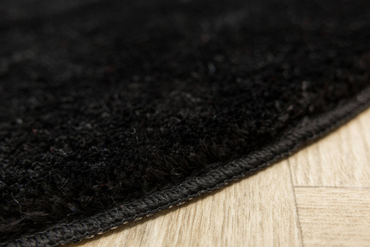Dywan Okrągły Shaggy Antypoślizgowy Malmo Czarny