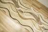 Chodnik Amelia B178A Beżowy Brązowy Wstęgi Fale szerokość 80 cm