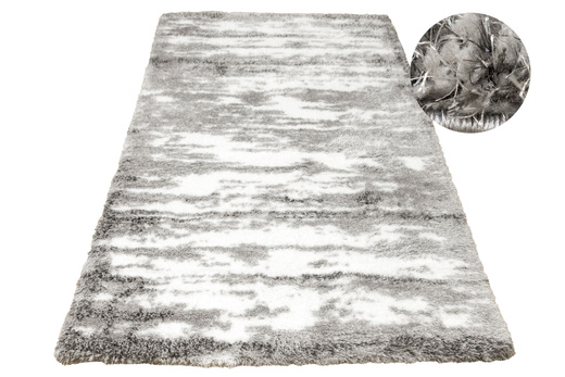 Dywan Shaggy Puffy P387 grey/antracite Szary Beton Abstrakcja