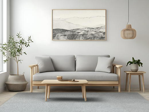 Dywan Sphinx-special 74 Jasny Szary Lśniący na filcu