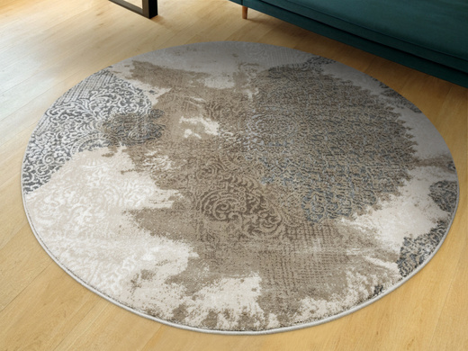 Okrągły Dywan Galya GAK11C grey/brown Beż Szary Boutique