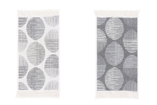 Dwustronny Dywanik Chodniczek Orient 40x70 6 Koła Szare