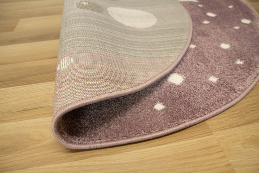 Okrągły Dywan Lima E179A lila/l.grey Miś Indianin Fiolet
