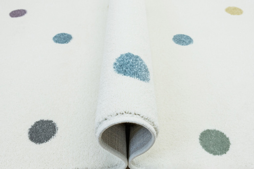 Dywan Dziecięcy C275A cream/lila Krem Kropki