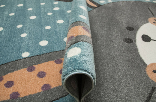 Dywan Dziecięcy Lima 1316C blue/l.grey Szary Niebieski Króliczek