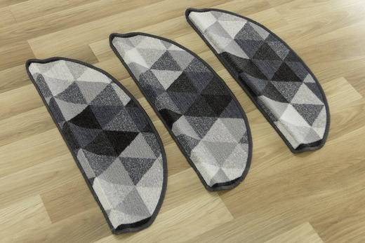 Nakładki półokrągłe Nolan 19 trójkąty szare