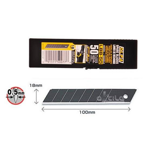 OLFA CZARNE OSTRZA SEGMENTOWE LBB-50