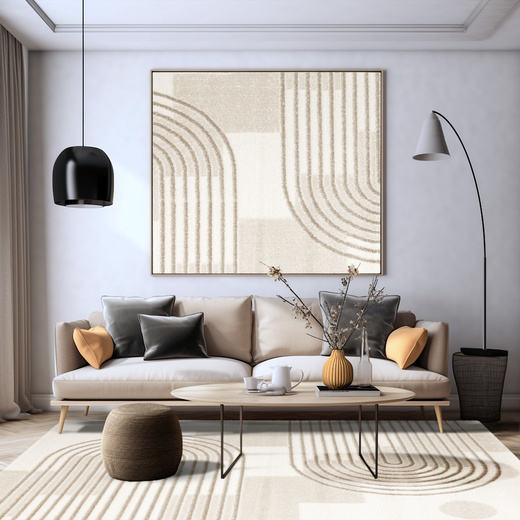 Dywan Matara N973A white/l.beige Beż Krem Geometria