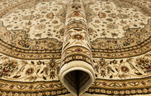 Owalny Dywan Super Rose 3792A cream/cream O Ornament Kwiaty Krem Beż