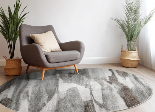 Dywan Owalny Ponte N282A l.grey/d.greyO Szary Brąz