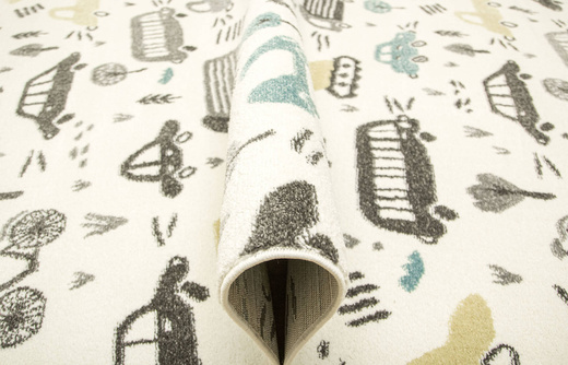 Dywan Dziecięcy Lima G762A cream/d.grey Samochody Krem Szary