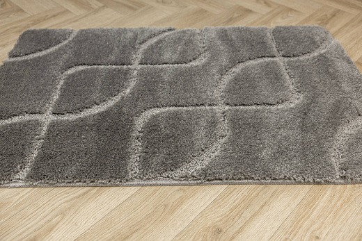 Dywanik Łazienkowy Antypoślizgowy Ivona Szary Linie