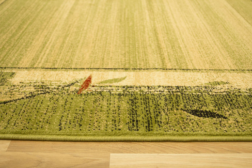 Dywan Agnella Erba chrom zielone obszycie