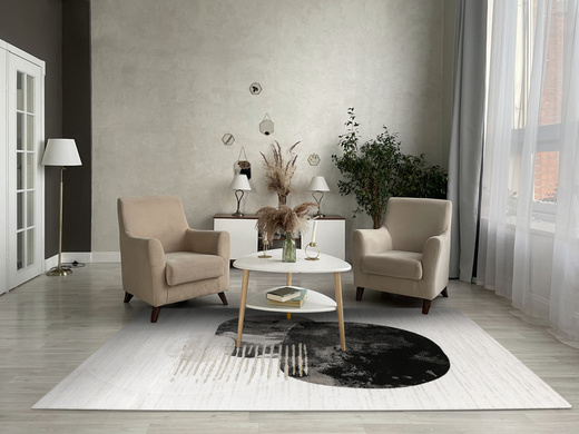 Dywan Kashmir KR107H Black/Vizon Czarny Złoty Abstrakcja