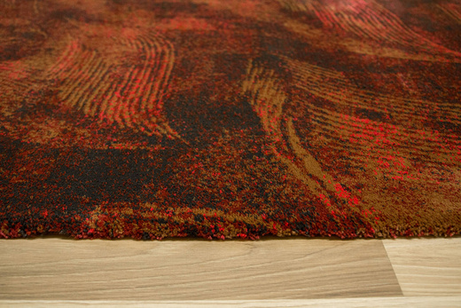 Dywan Lush Luksusowy Konko Burgund Abstrakcja Liście