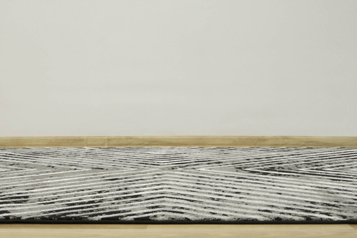 Lśniący Dywan Allora Plus B832A black/grey Czarny Srebrny Przecierany Linie