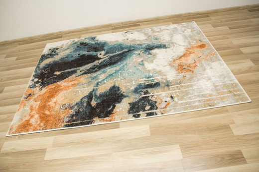 Dywan Lucca 9815B l.grey/cream Abstrakcyjny Turkus Grafit Łosoś