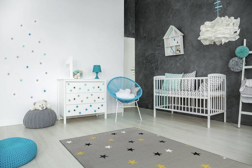 Dywan Stars 19 szare gwiazdki