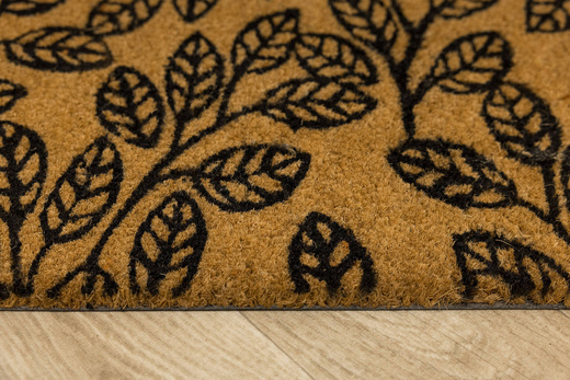 Antypoślizgowa Wycieraczka Kokosowa Retro Listki