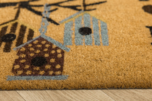 Antypoślizgowa Wycieraczka Kokosowa Kolor Home Budki Ciemne